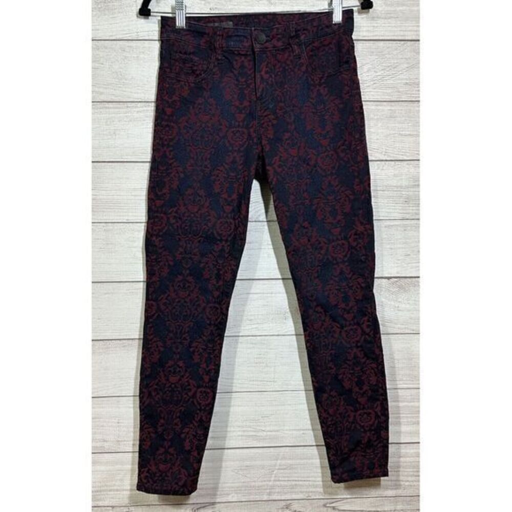 Kut from the Kloth Womens Size‎ 4 Brigitte Ankle Skinny Jean In Damask Print